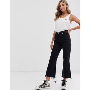 Levi’s Ribcage Crop Flare Raw Hem Jeans Denim